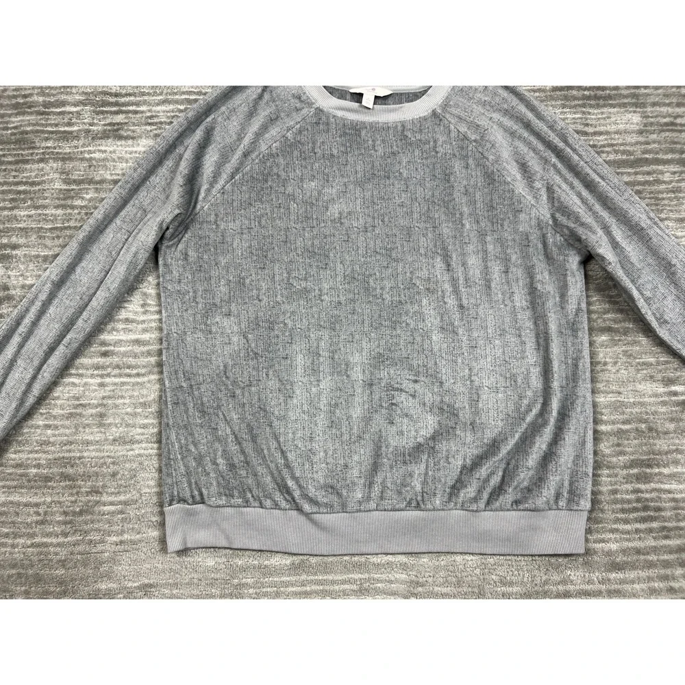 Secret Treasures Top Womens Medium Gray‎ Long Sleeve Pajama Soft Polyester Blend
